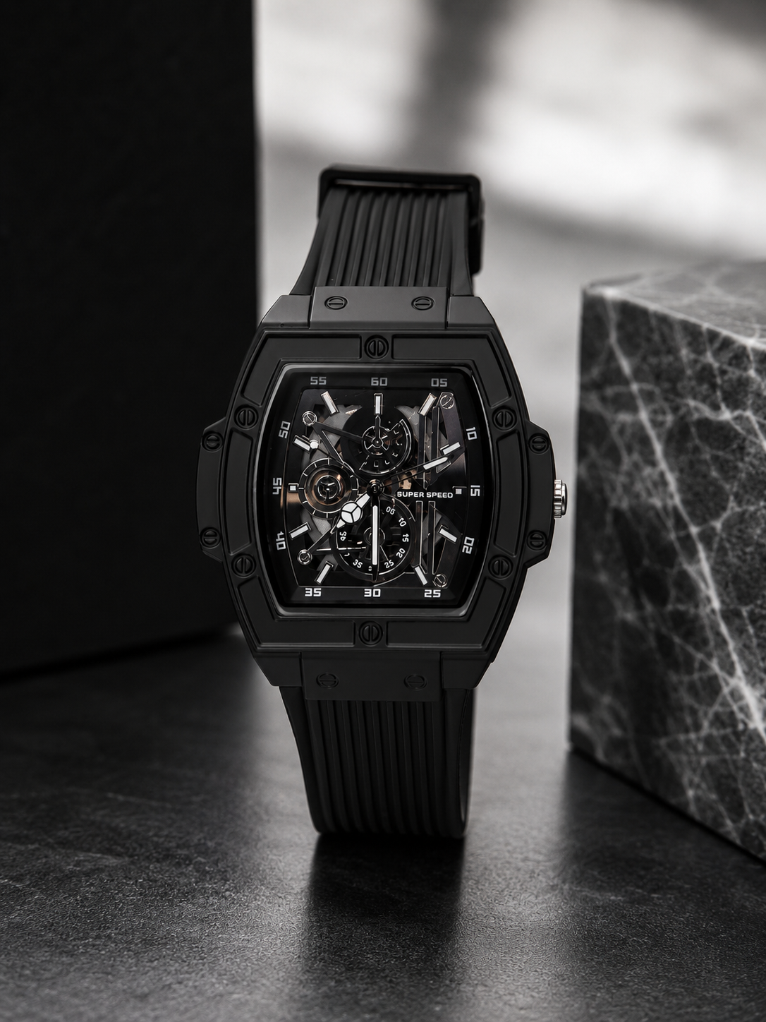 skeleton chronograph watch