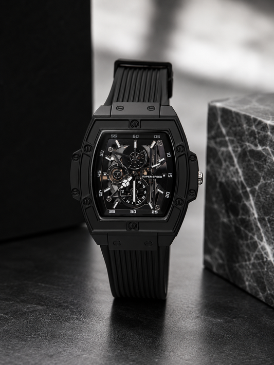 skeleton chronograph watch