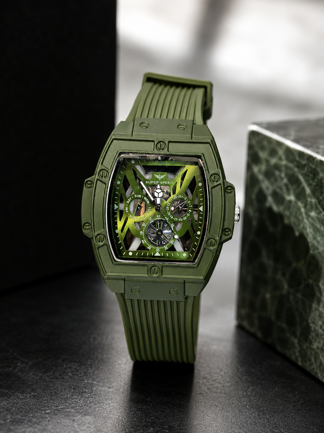 skeleton chronograph watch