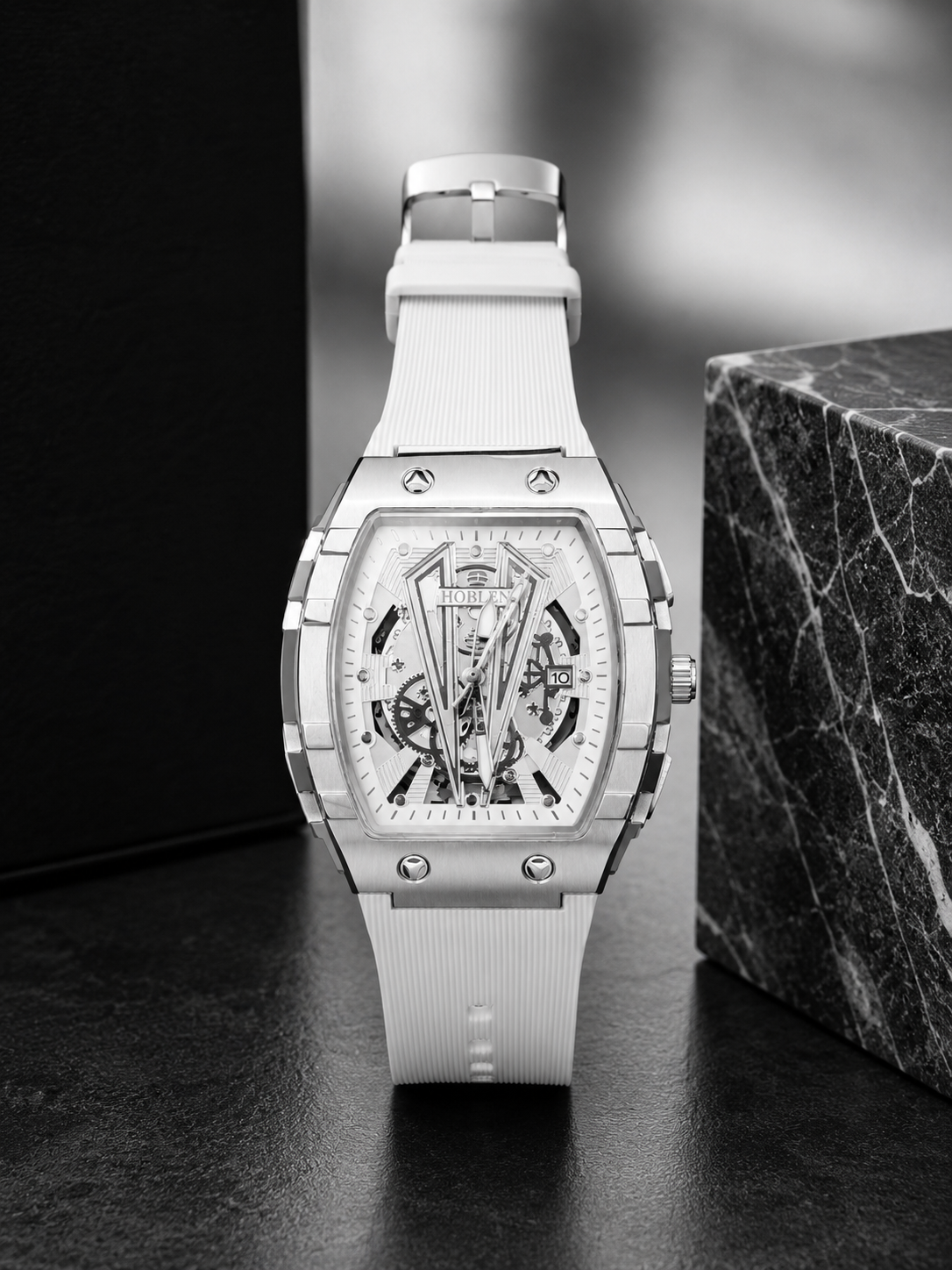 skeleton chronograph watch